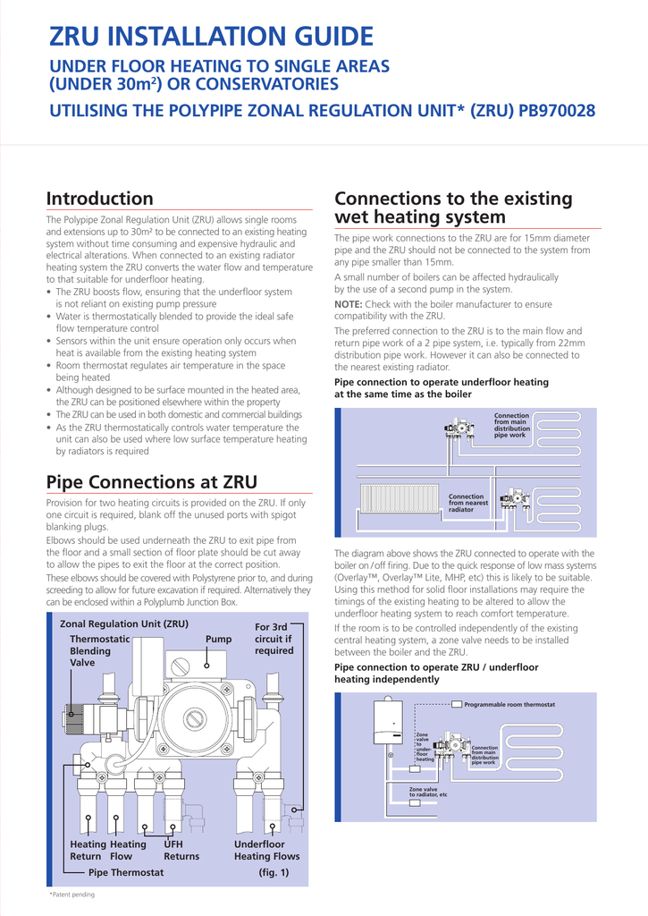 Polypipe | Manualzz  Polypipe Wiring Diagram For Underfloor Heating    Manualzz