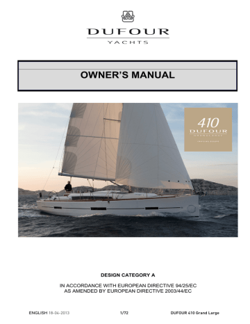 Owner S Manual Dufour Yachts Magyarorszag Manualzz