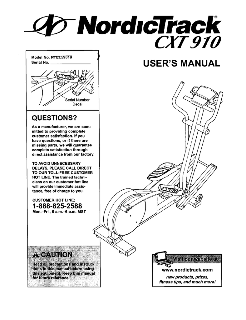 Nordictrack cx 990 online manual