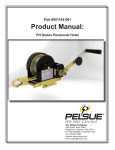Pelsue PH Series Personnel Hoist Manual