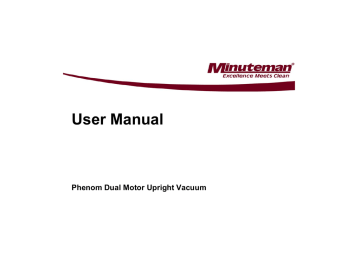 Minuteman Phenom 15 & 18 Commercial Dual Motor Upright Vacuum User manual | Manualzz