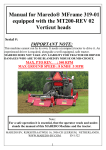 Maredo MFrame 319-01 &amp; MT200-REV 02 Verticut Heads User Manual