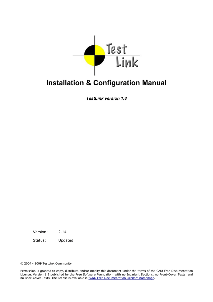 TestLink User Manual Manualzz