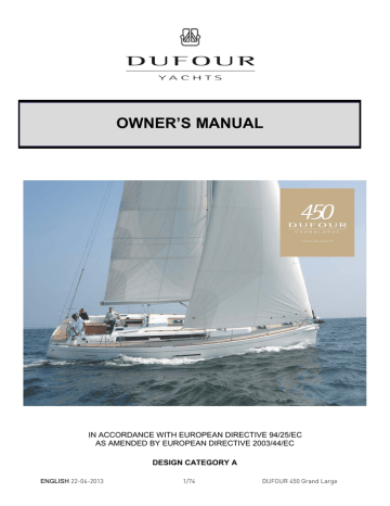 Dufour owner`s manual | Manualzz