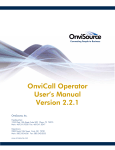 OnviCall Operator User's Manual Version 2.2.1