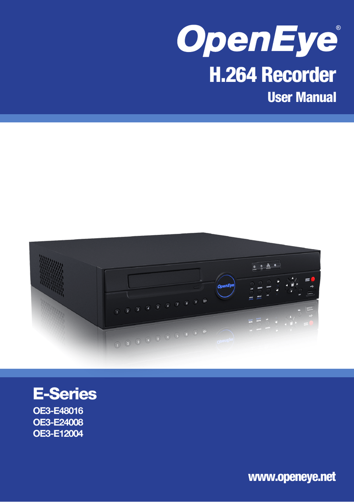 OpenEye OE3E12004 User manual Manualzz