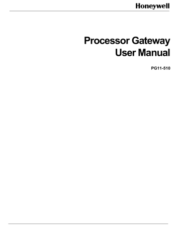 Processor Gateway User Manual | Manualzz