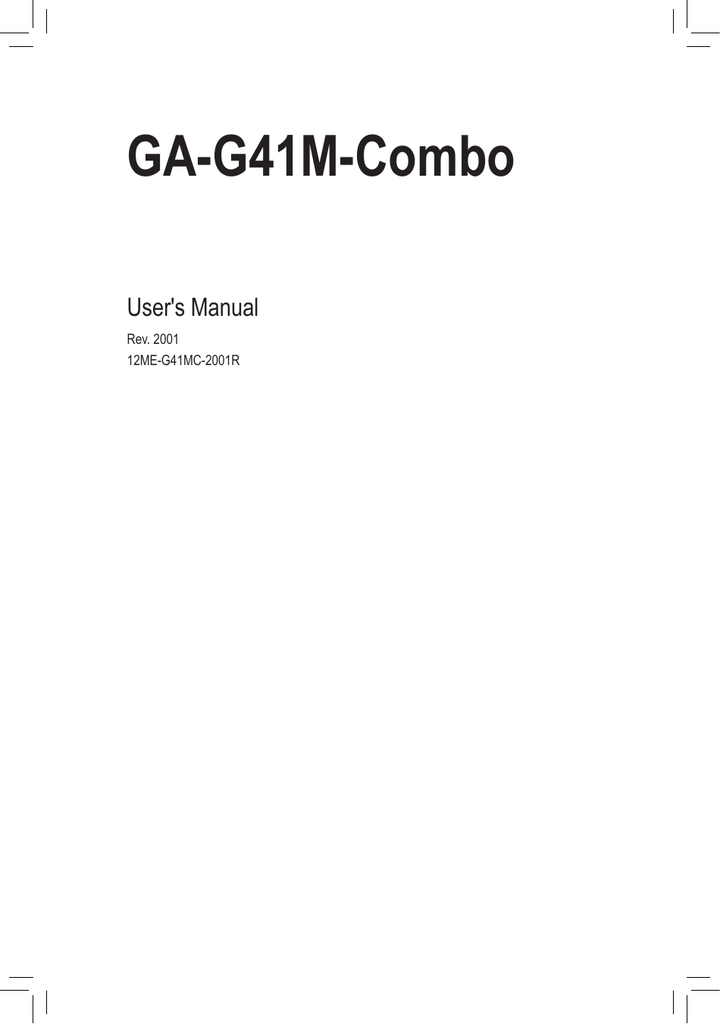 Ga G41m Combo Manualzz