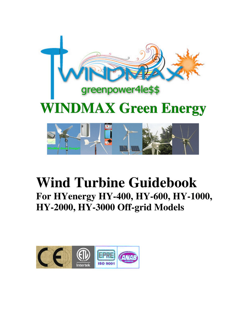 Windmax Green Energy Wind Turbine Guidebook Manualzz