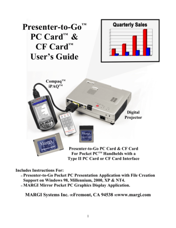 Presenter-to-Go™ PC Card™ & CF Card™ User`s Guide | Manualzz