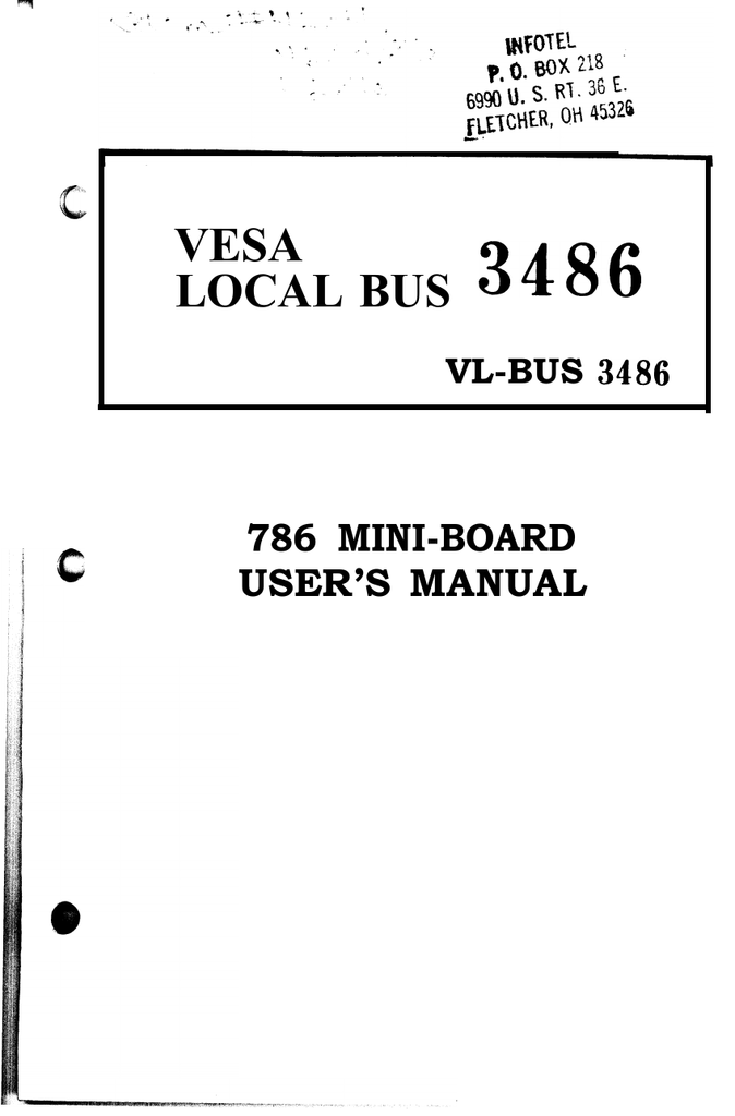 VESA LOCAL BUS Manualzz