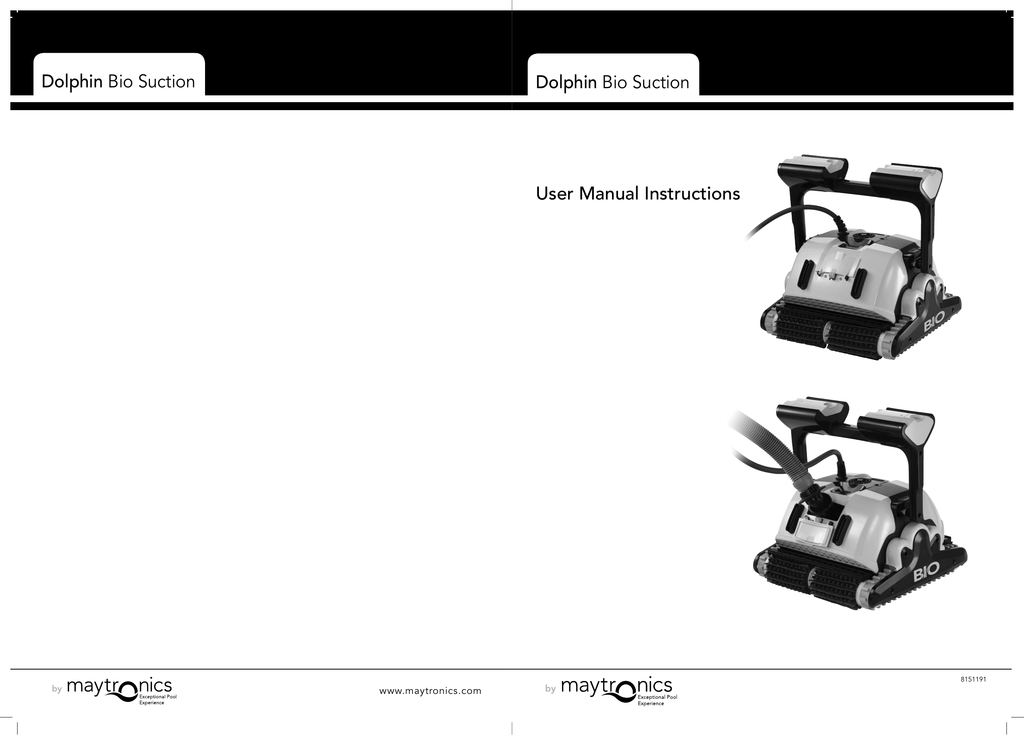 Maytronics Dolphin Bio Suction User Manual/Instructions Manualzz