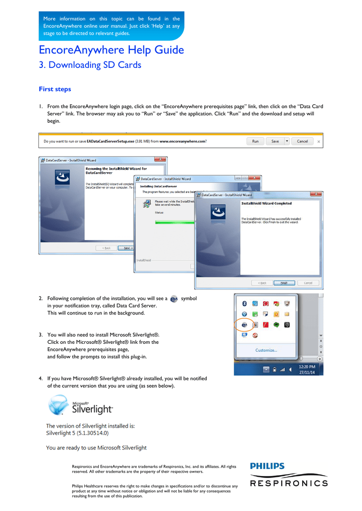 encoreanywhere data card server