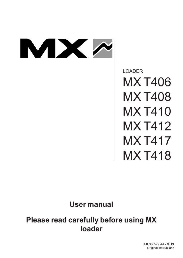 T400 Series Loader Instructions Manualzz