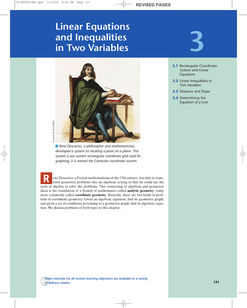 3 Linear Equations And Inequalities In Two Variables Manualzz