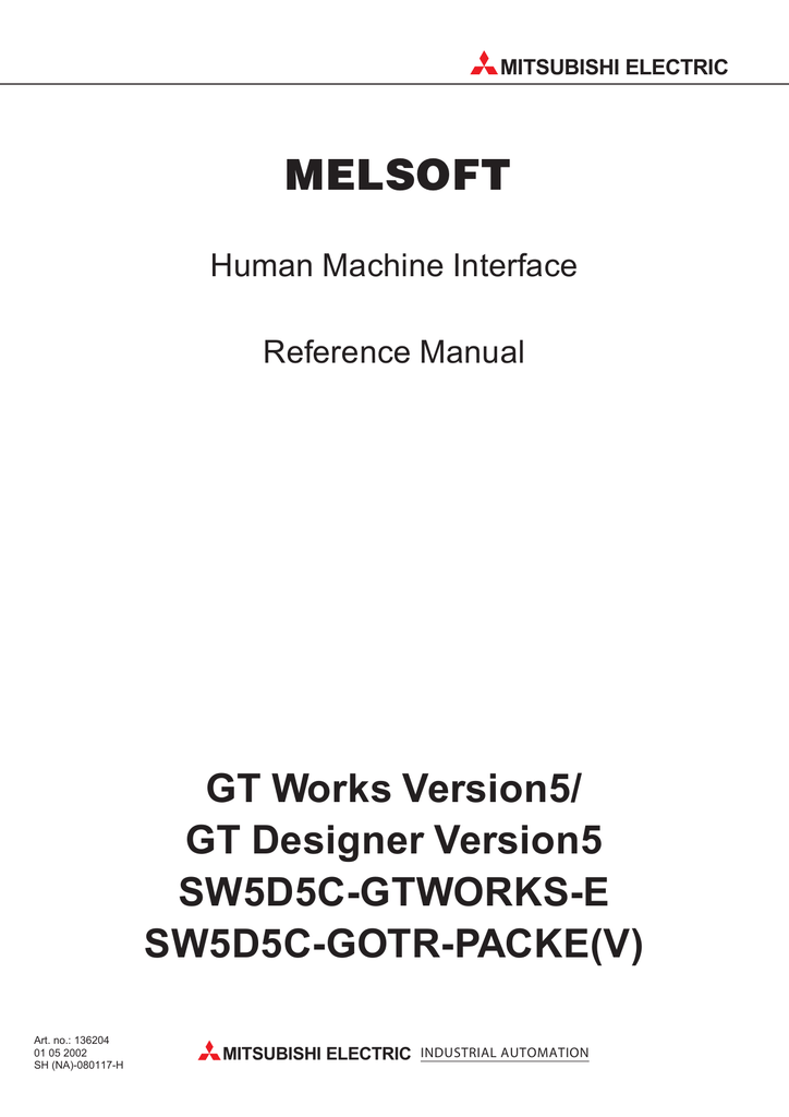 Gt Works Version5 Gt Designer Version5 Reference Manual Manualzz