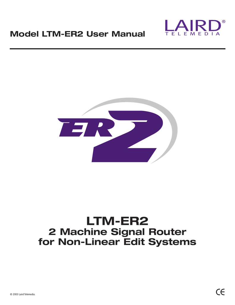 LTM-ER2 Manual:LTM-ER2 Manual | Manualzz