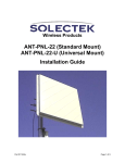 Solectek ANT-PNL-22 Antenna User Manual: AI &amp; PDF