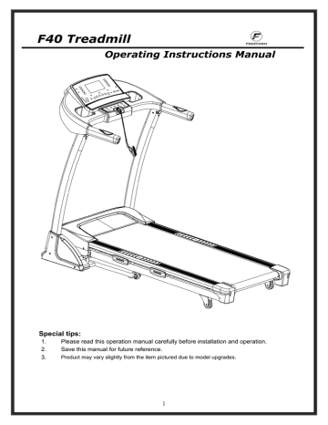 Freeform F40 Operating Instructions Manual | Manualzz