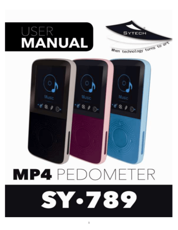 Sytech SY789NG REPRODUCTOR MP4 BLUETOOTH, RADIO FM, MICRO-SD, 8 GB, NEGRO Owner Manual | Manualzz