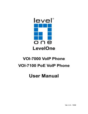 LevelOne VOI-7000 User manual | Manualzz