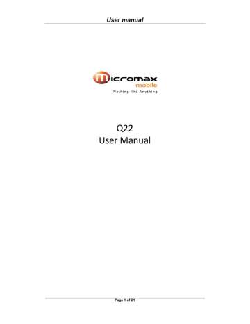 Q22 User Manual | Manualzz