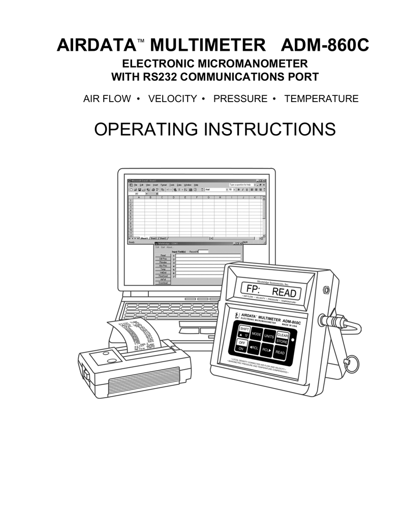 airdata multimeter adm-870 user manual