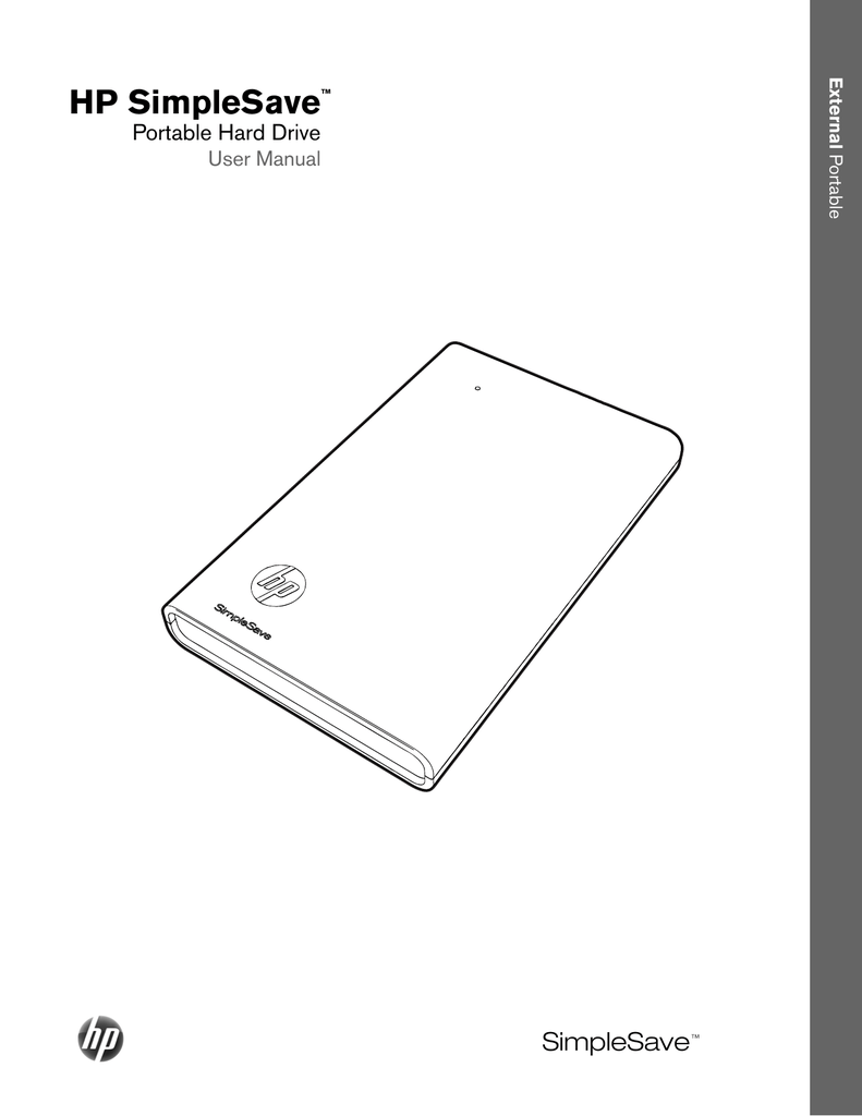 HP SimpleSave Portable Hard Drive User Manual Manualzz