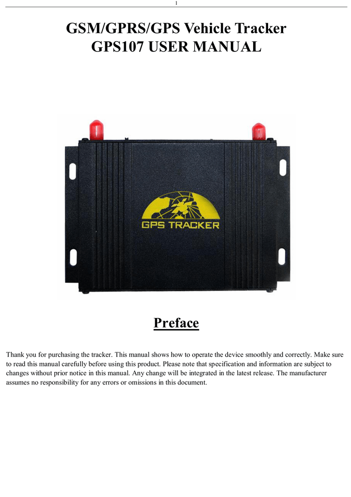 Coban GPS107 User manual Manualzz