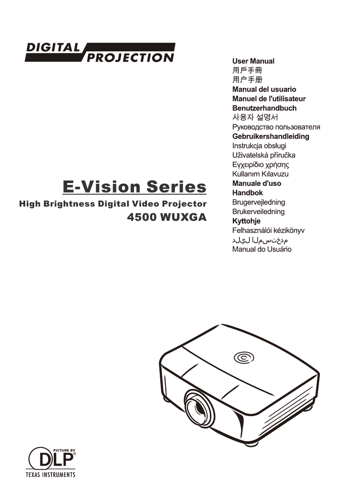 Digital Projection EVision Series User manual Manualzz