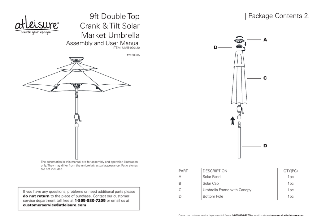 Atleisure Solar Patio Umbrellas Patio Ideas