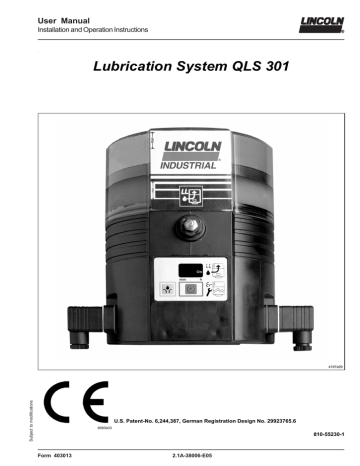 Lubrication System QLS 301 | Manualzz