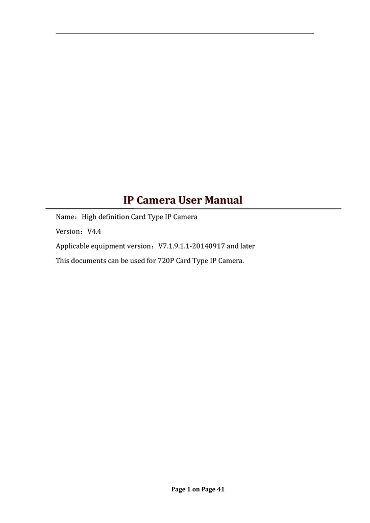 IP Camera user manual Manualzz