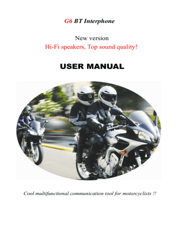 G6 BT Interphone User manual | Manualzz