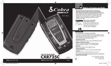Cobra CXR725C Owner's Manual | Manualzz