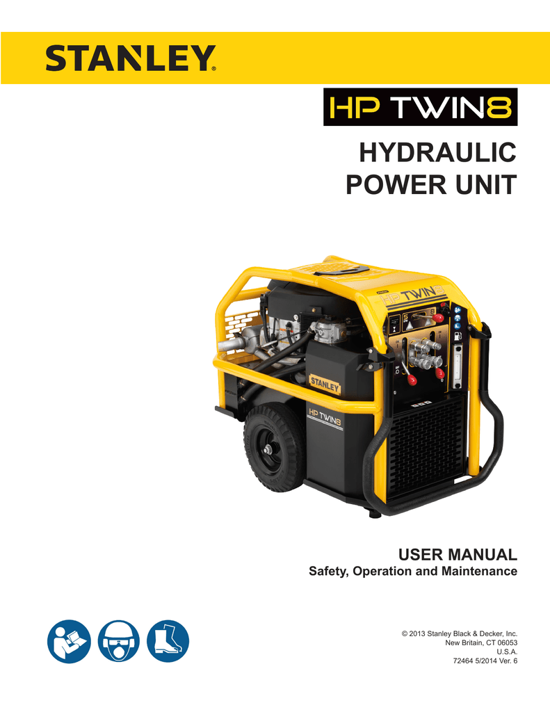 Stanley HYDRAULIC POWER UNIT Manualzz