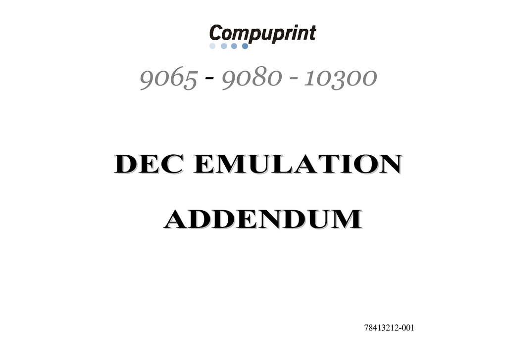 Compuprint plus 9050 9050plus 9080 9080plus 9065 9065plus User Manual Manualzz