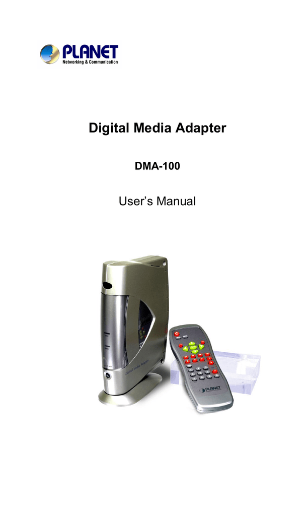 Digital Media Adapter DMA100 Manualzz