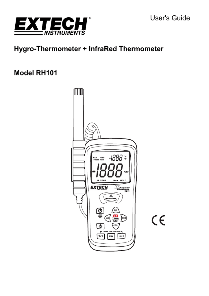User`s Guide HygroThermometer + InfraRed Thermometer Model Manualzz