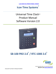 Universal Time Clock SB-100 PRO 2.0, RTC-1000 2.0  Product Manual