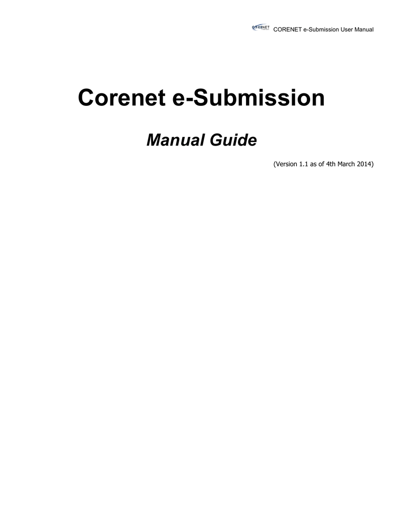 eSubmission User Manual Manualzz