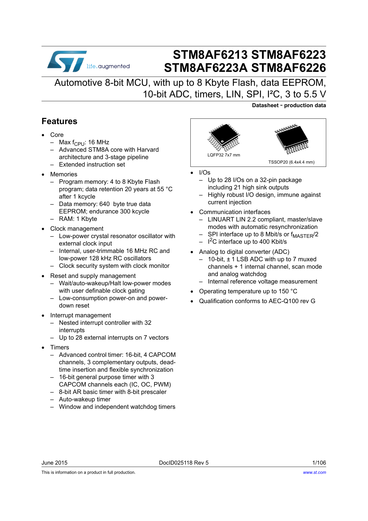 Automotive 8 Bit Mcu With Up To 8 Kbyte Flash Data Eeprom 10 Manualzz