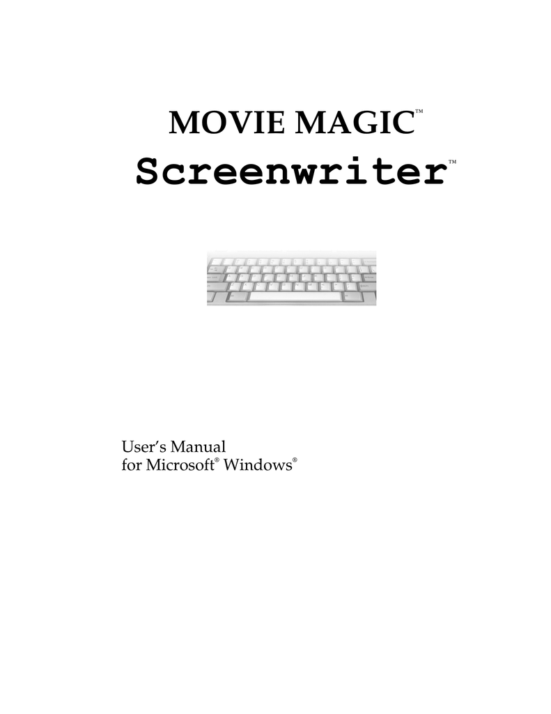 movie magic screenwriter 2000 windows 10
