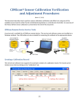 CIMScan Sensor Calibration Verification and Adjustment Procedures