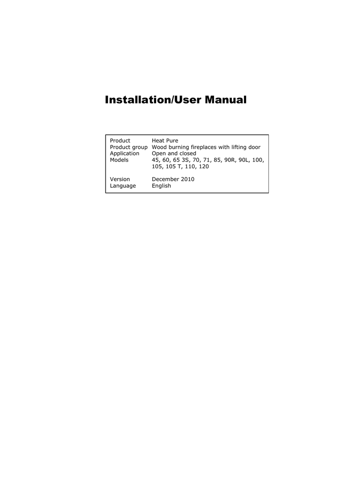 Installation/User Manual | Manualzz