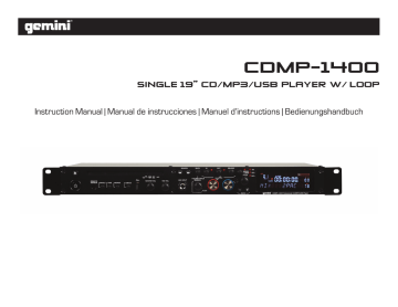 Gemini CDMP-1400 Owner Manual | Manualzz