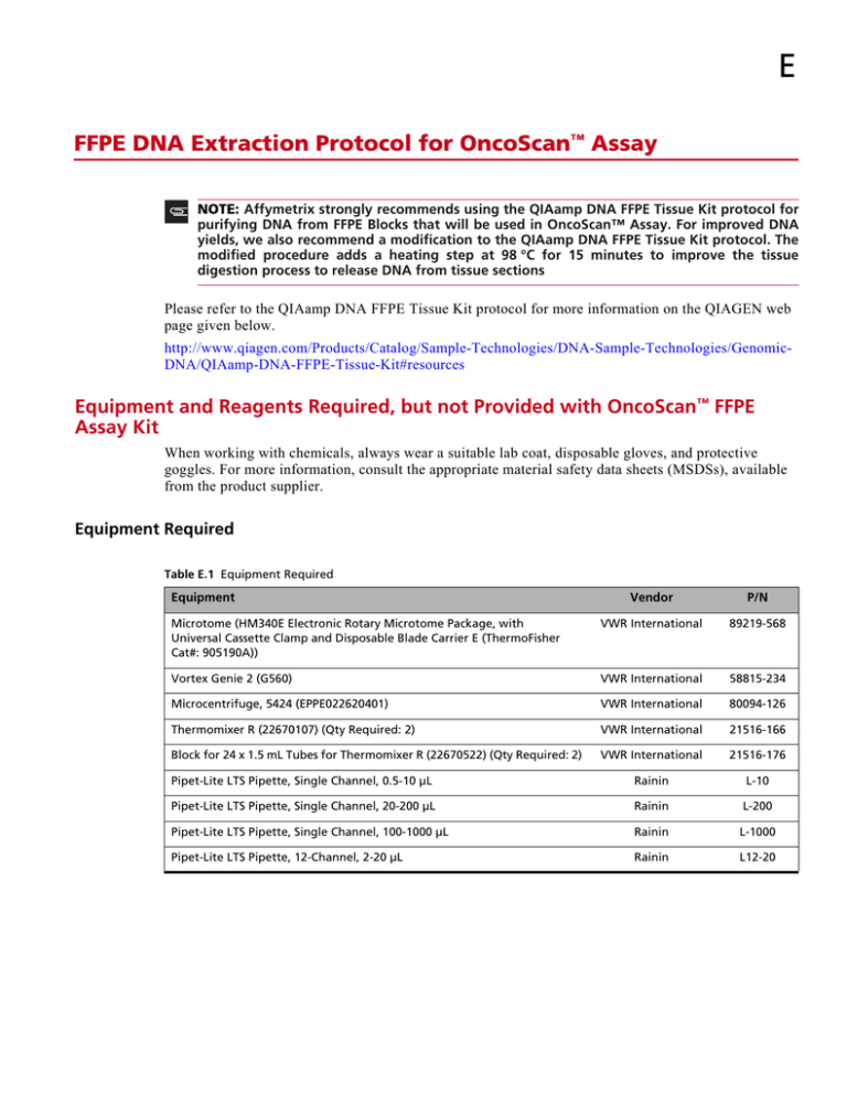 ffpe dna extraction protocol manualzz