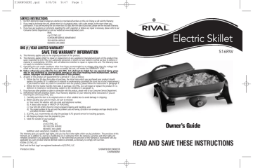rival skillet replacement parts