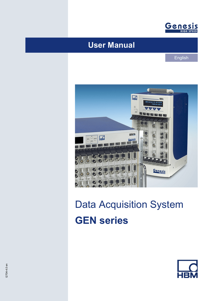 Gen Series Data Acquisition System Manualzz