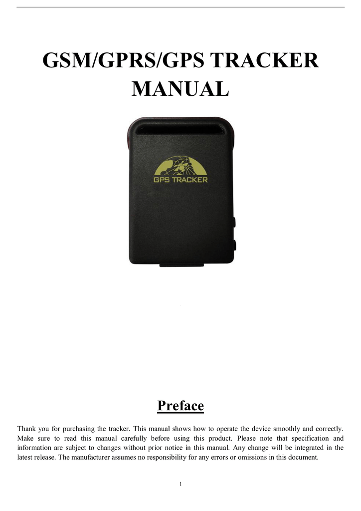 GPS Tracker GPS102B User manual Manualzz